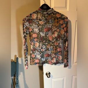 Women’s mesh floral top
